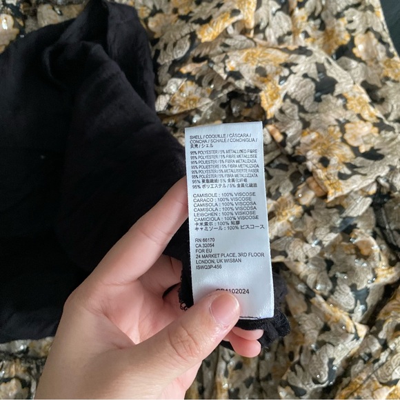 FREE PEOPLE Free Swinging Black Floral Print Mini Dress Size Small - Picture 11 of 11